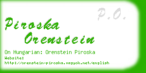 piroska orenstein business card